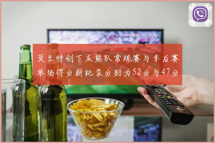 莫兰特创下灰熊队常规赛与季后赛单场得分新纪录分别为52分与47分